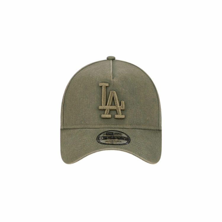 New Era Los Angeles Dodgers 9FORTY A Frame Snow Wash - Olive