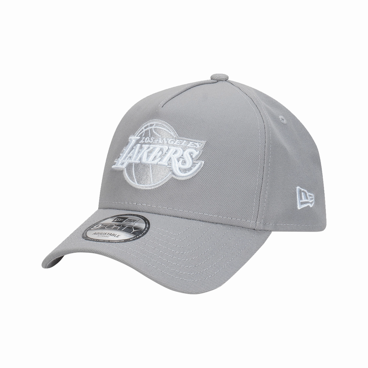 New Era Los Angeles Lakers Repreve® Cloud Gray 9Forty A-Frame Snapback Cap
