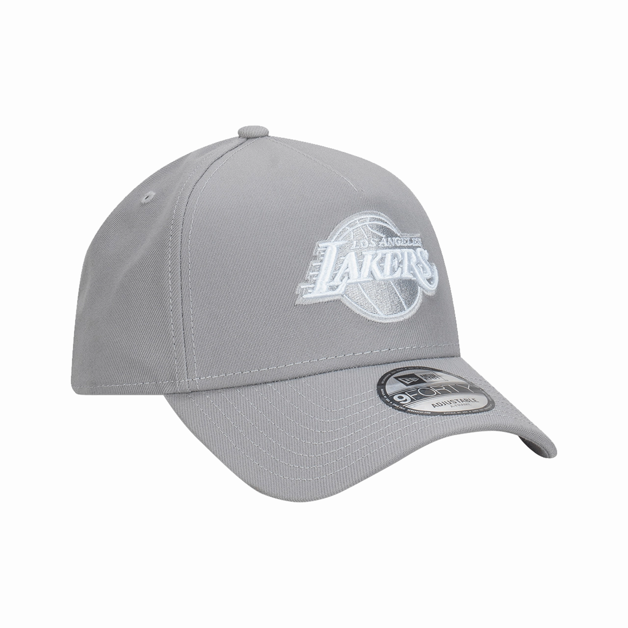 New Era Los Angeles Lakers Repreve® Cloud Gray 9Forty A-Frame Snapback Cap