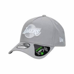 New Era Los Angeles Lakers Repreve® Cloud Gray 9Forty A-Frame Snapback Cap
