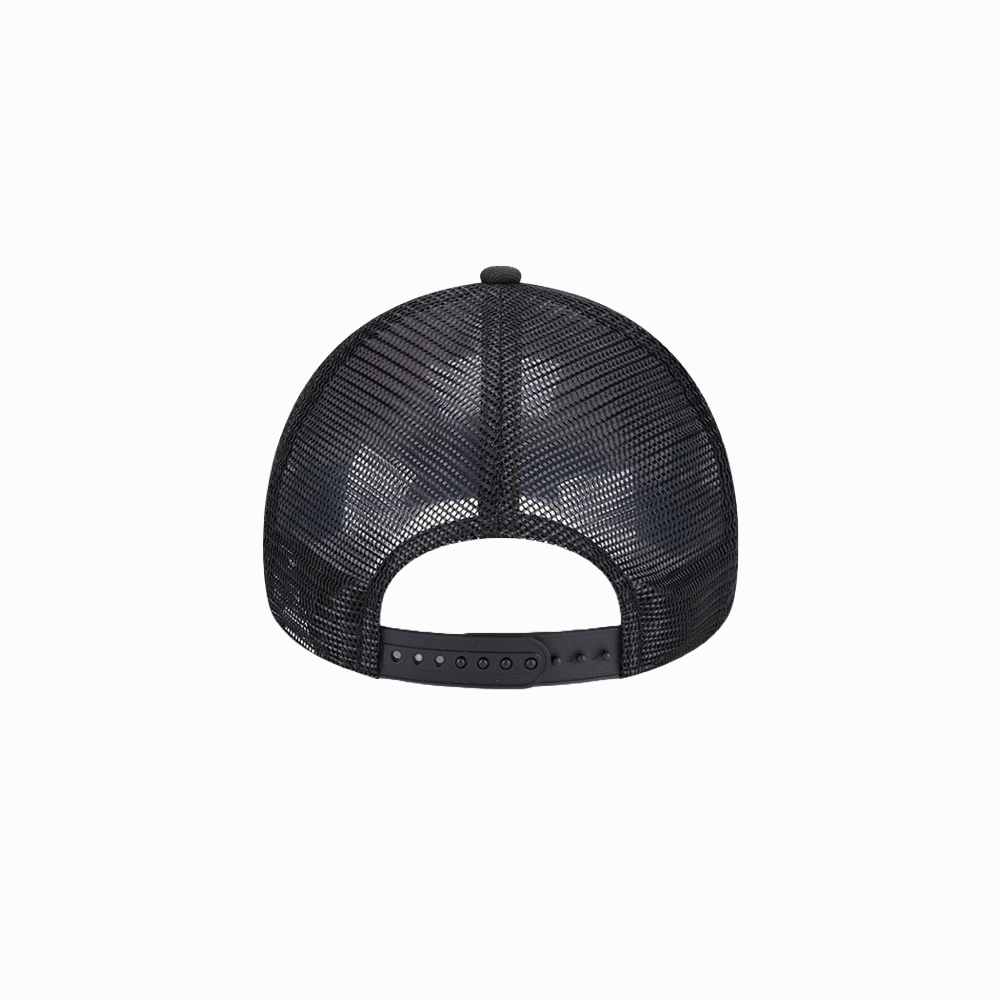 New Era Miami HEAT 2024 Tipoff Black and White Trucker Snapback