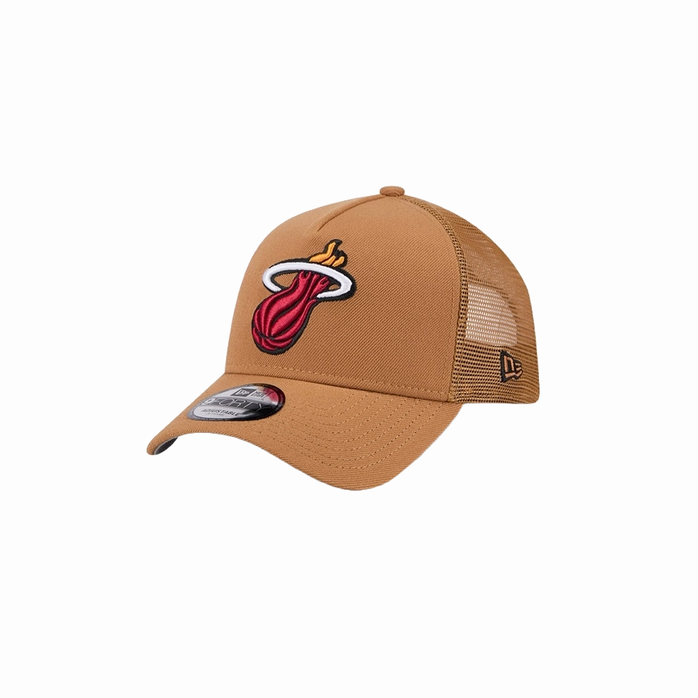 New Era Miami HEAT Tan Color Pack Trucker Dad Hat