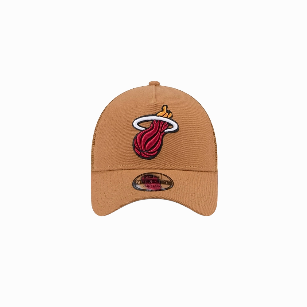 New Era Miami HEAT Tan Color Pack Trucker Dad Hat