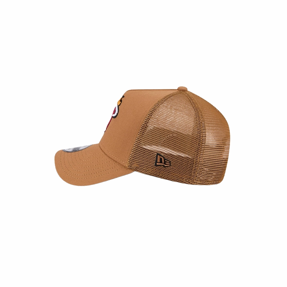 New Era Miami HEAT Tan Color Pack Trucker Dad Hat