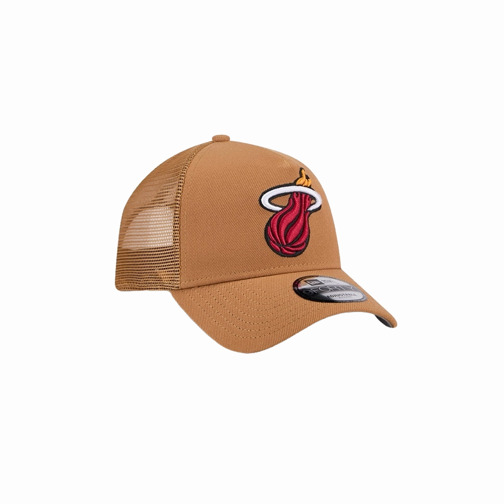 New Era Miami HEAT Tan Color Pack Trucker Dad Hat