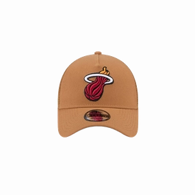 New Era Miami HEAT Tan Color Pack Trucker Dad Hat