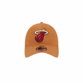 New Era Miami HEAT Tan Logo Dad Hat
