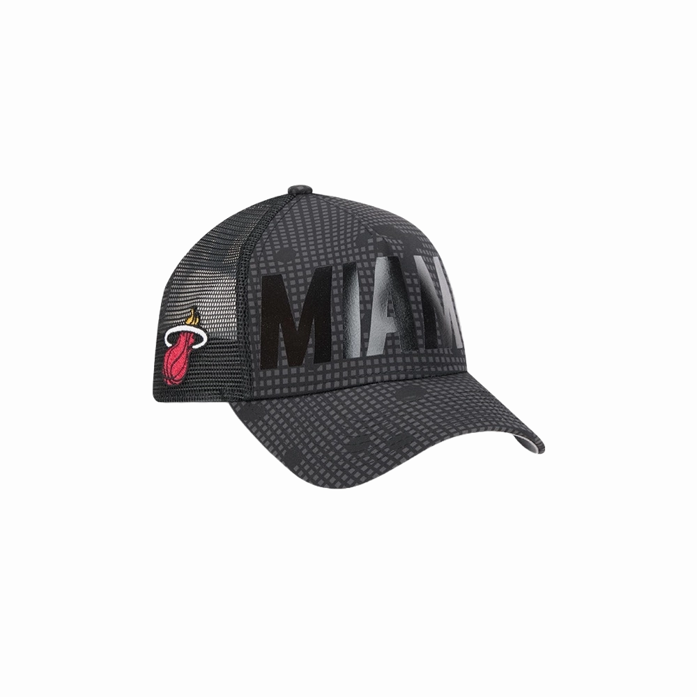 New Era Miami HEAT Tonal Text Trucker Hat