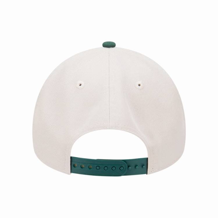 New Era New York Yankees 9FORTY A Frame Cap - Stone/Dark Green