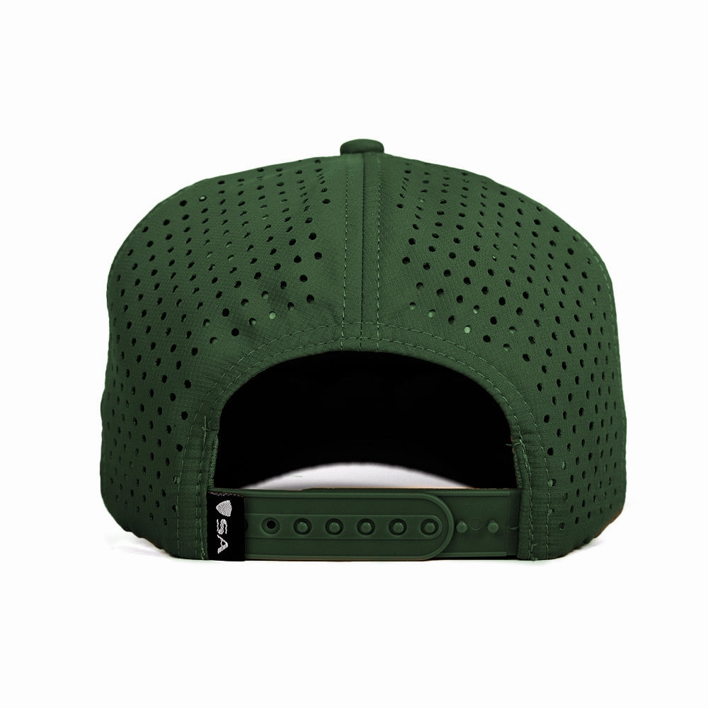 Performance Snapback | Golden State Stealth | Dark Green