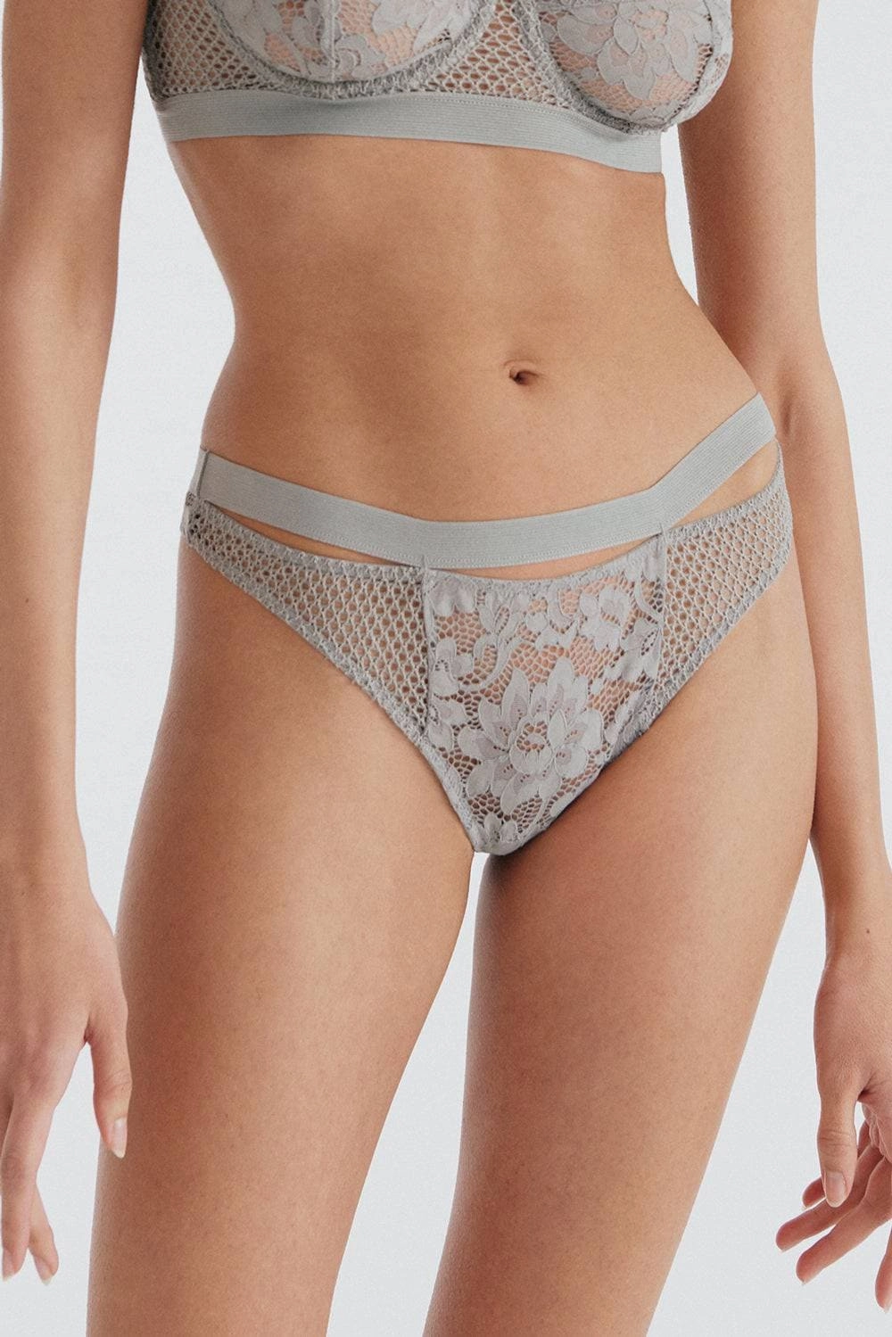 Petunia Thong in Blue Mist