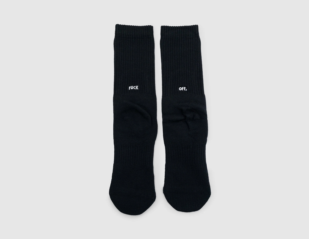 Raised By Wolves Fuck Off Socks Black