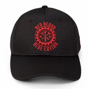 Red Blood Blue Collar® Stretch Fit Hat - Black