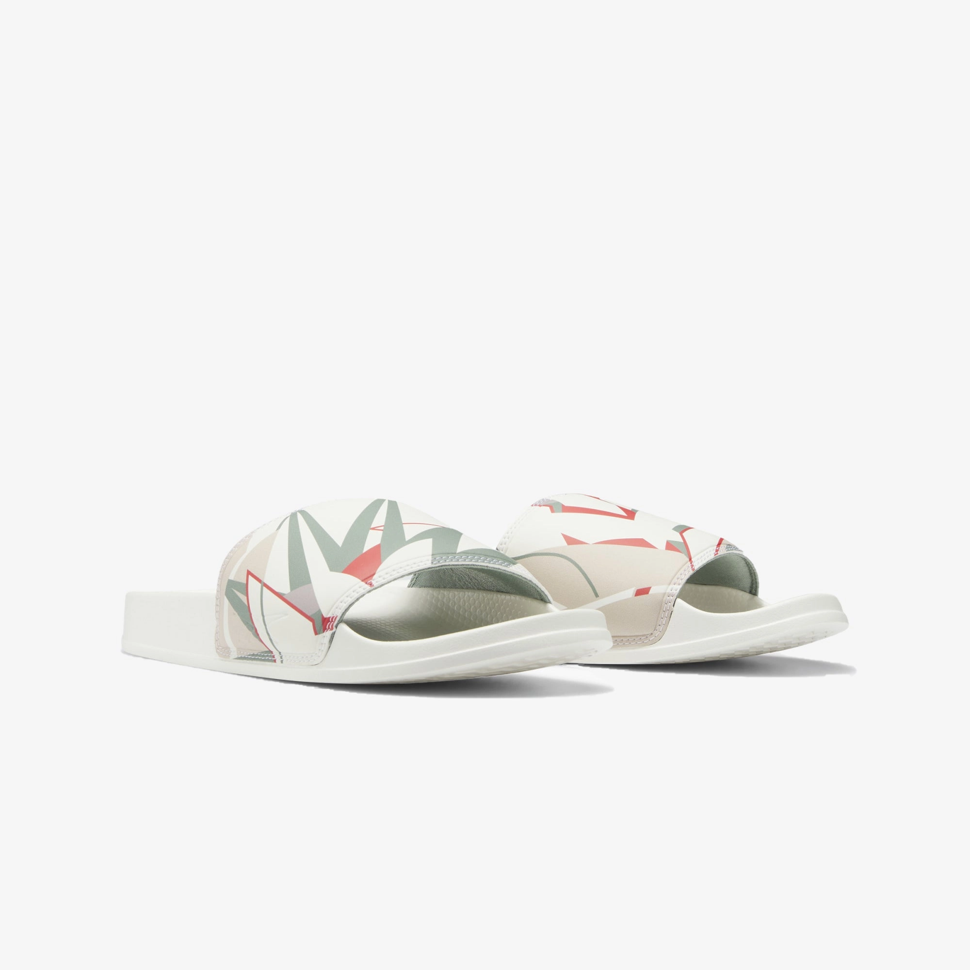 Reebok | CLASSIC SLIDE { CHALK/GREEN