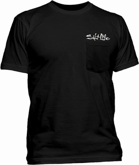 Salt Life One Cast At A Time Short Black Sleeve Tee