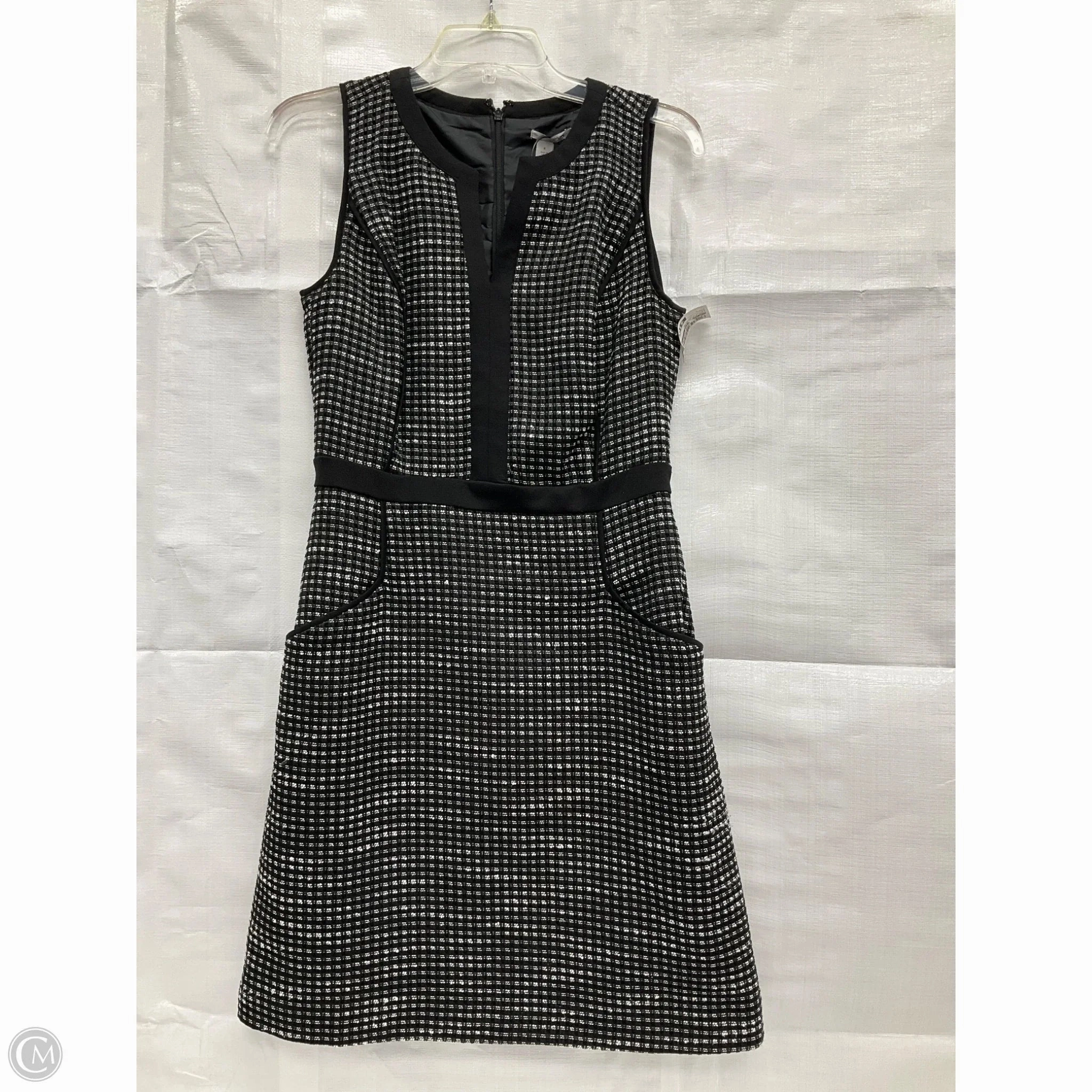 Top 3/4 Sleeve By Jm Collections In Black & White, Size: L