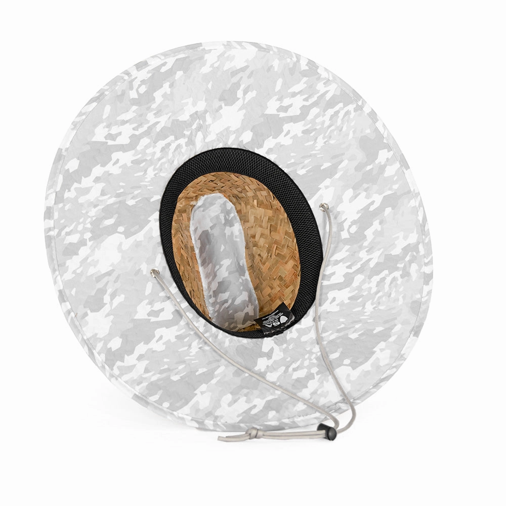 Under Brim Straw Hat | Geo Camo Ghost