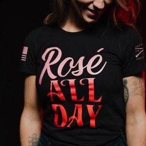 Women's Rosé All Day Slim Fit T-Shirt - Black