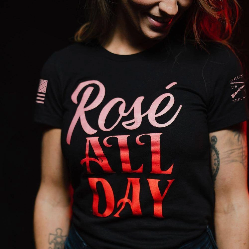 Women's Rosé All Day Slim Fit T-Shirt - Black