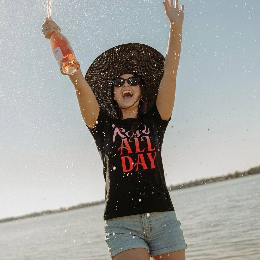 Women's Rosé All Day Slim Fit T-Shirt - Black