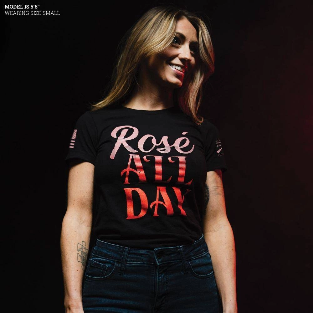 Women's Rosé All Day Slim Fit T-Shirt - Black